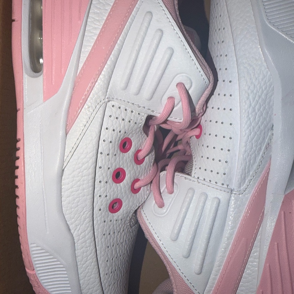 Jordan Women's Pink and White Low-Top Sneakers - Picture 5 of 5